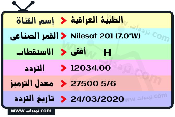 تردد قناة الطبية العراقية على القمر نايل سات 201 7 غرب 2024